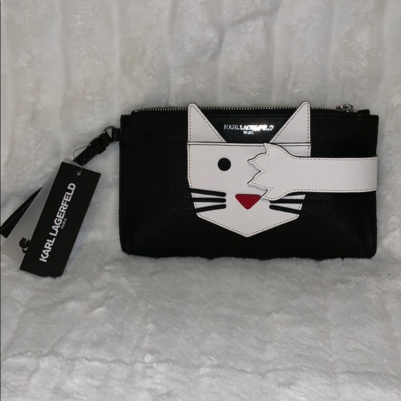 Karl Lagerfeld Bags Nwt Paris Cat Wristlet Poshmark